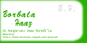 borbala haaz business card